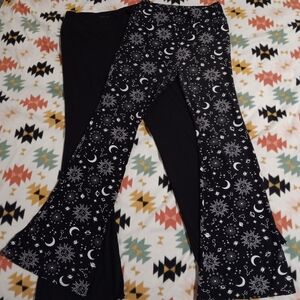 No Boundaries Black & Celestial Stars Flare Leggings combo
